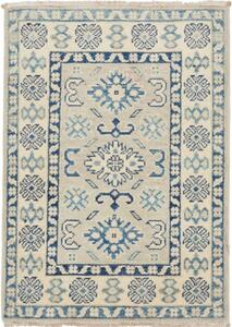 Tappeto Kazak Stilizzato Avorio Blu 66x93 Cm