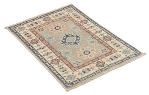 Tappeto Kazak Stilizzato Beige Blu 62x86 Cm