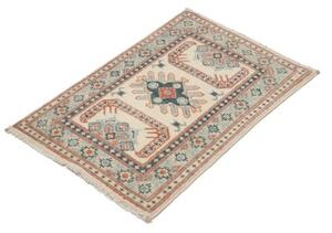 Tappeto Kazak Stilizzato Avorio Blu 60x90 Cm