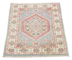 Tappeto Kazak Stilizzato Azzurro Beige 61x85 Cm