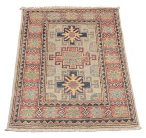 Tappeto Kazak Stilizzato Beige Rosso Corallo 57x87 Cm