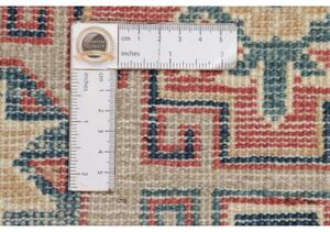 Tappeto Kazak Geometrico Rosso Mattone Grigio Chiaro 65x86 Cm