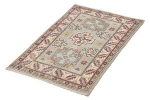 Tappeto Kazak Stilizzato Beige Azzurro 61x91 Cm