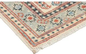 Tappeto Kazak Stilizzato Avorio Blu 60x90 Cm