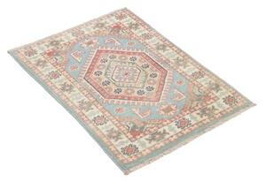 Tappeto Kazak Stilizzato Azzurro Beige 61x85 Cm