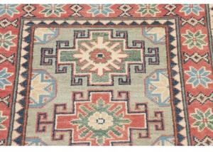 Tappeto Kazak Stilizzato Verde Salvia Rosso 61x89 Cm