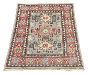 Tappeto Kazak Stilizzato Verde Salvia Rosso 61x89 Cm