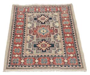 Tappeto Kazak Geometrico Rosso Mattone Grigio Chiaro 65x86 Cm
