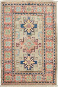 Tappeto Kazak Stilizzato Beige Rosso Corallo 57x87 Cm