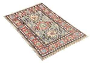 Tappeto Kazak Stilizzato Verde Salvia Rosso 61x89 Cm