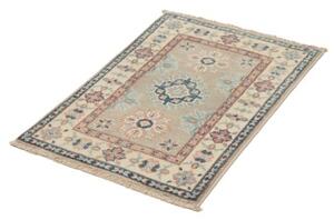 Tappeto Kazak Stilizzato Beige Blu 62x86 Cm