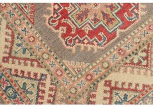 Tappeto Kazak Geometrico Grigio Rosso 81x126 Cm