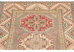 Tappeto Kazak Geometrico Grigio Rosso 81x126 Cm