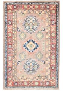 Tappeto Kazak Stilizzato Rosa Antico Blu 84x130 Cm