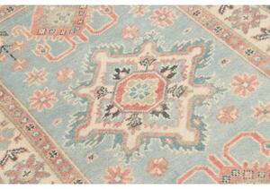 Tappeto Kazak Stilizzato Celeste Avorio 82x122 Cm