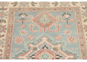 Tappeto Kazak Stilizzato Celeste Avorio 82x122 Cm