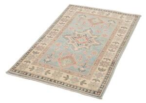 Tappeto Kazak Stilizzato Celeste Avorio 82x122 Cm