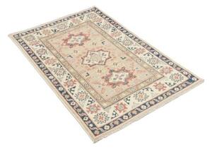 Tappeto Kazak Geometrico Beige Blu 83x126 Cm
