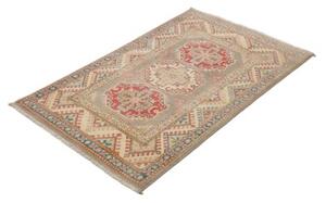 Tappeto Kazak Geometrico Grigio Rosso 81x126 Cm