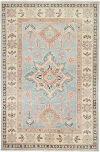 Tappeto Kazak Stilizzato Celeste Avorio 82x122 Cm