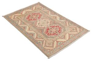 Tappeto Kazak Geometrico Grigio Rosso 81x126 Cm