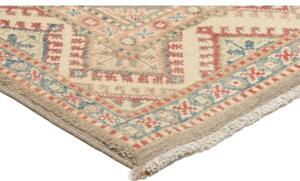 Tappeto Kazak Geometrico Grigio Rosso 81x126 Cm