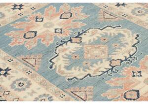 Tappeto Kazak Stilizzato Azzurro Avorio 84x110 Cm
