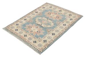 Tappeto Kazak Stilizzato Azzurro Avorio 84x110 Cm