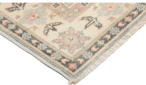 Tappeto Kazak Stilizzato Celeste Avorio 82x122 Cm