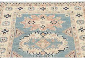 Tappeto Kazak Stilizzato Azzurro Avorio 84x110 Cm