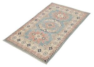 Tappeto Kazak Stilizzato Azzurro Beige 79x130 Cm