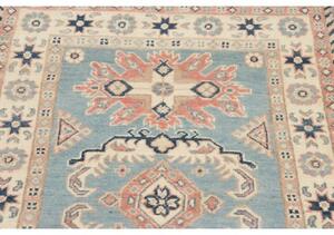Tappeto Kazak Stilizzato Azzurro Beige 79x130 Cm