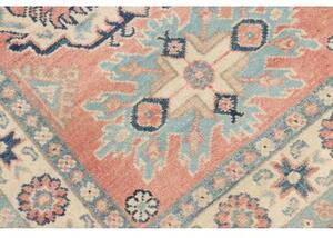 Tappeto Kazak Stilizzato Rosa Salmone Azzurro 81x122 Cm
