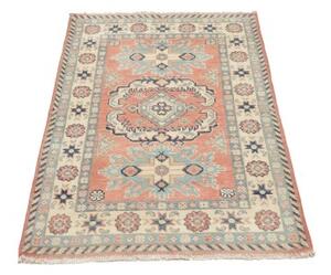 Tappeto Kazak Stilizzato Rosa Salmone Azzurro 81x122 Cm