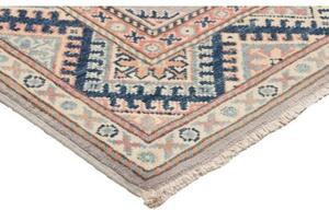 Tappeto Kazak Geometrico Grigio Blu 82x124 Cm