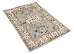 Tappeto Kazak Stilizzato Tortora Avorio 83x125 Cm