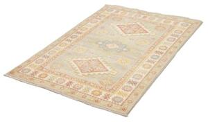 Tappeto Kazak Stilizzato Grigio Chiaro Rosa 102x149 Cm
