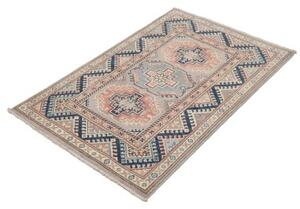 Tappeto Kazak Geometrico Grigio Blu 82x124 Cm