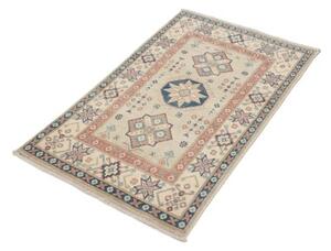 Tappeto Kazak Geometrico Avorio Blu 78x125 Cm