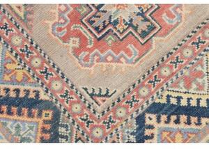 Tappeto Kazak Geometrico Beige Blu 86x130 Cm
