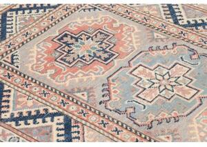 Tappeto Kazak Geometrico Grigio Blu 82x124 Cm