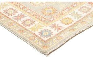 Tappeto Kazak Stilizzato Grigio Chiaro Rosa 102x149 Cm