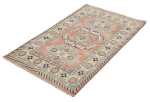 Tappeto Kazak Stilizzato Rosa Salmone Azzurro 81x122 Cm