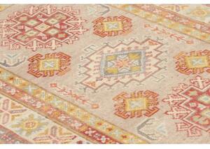 Tappeto Kazak Stilizzato Beige Rosso 83x125 Cm
