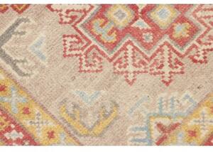 Tappeto Kazak Stilizzato Beige Rosso 83x125 Cm