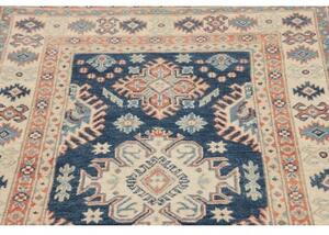 Tappeto Kazak Stilizzato Blu Avorio 99x143 Cm
