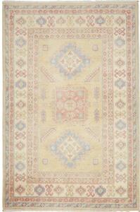 Tappeto Kazak Geometrico Beige Azzurro 98x147 Cm