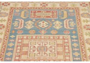 Tappeto Kazak Stilizzato Azzurro Beige 98x134 Cm