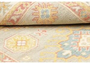 Tappeto Kazak Stilizzato Grigio Chiaro Rosa 102x149 Cm