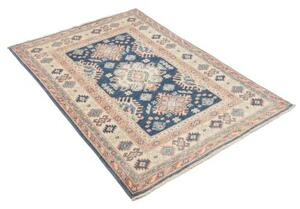 Tappeto Kazak Stilizzato Blu Avorio 99x143 Cm